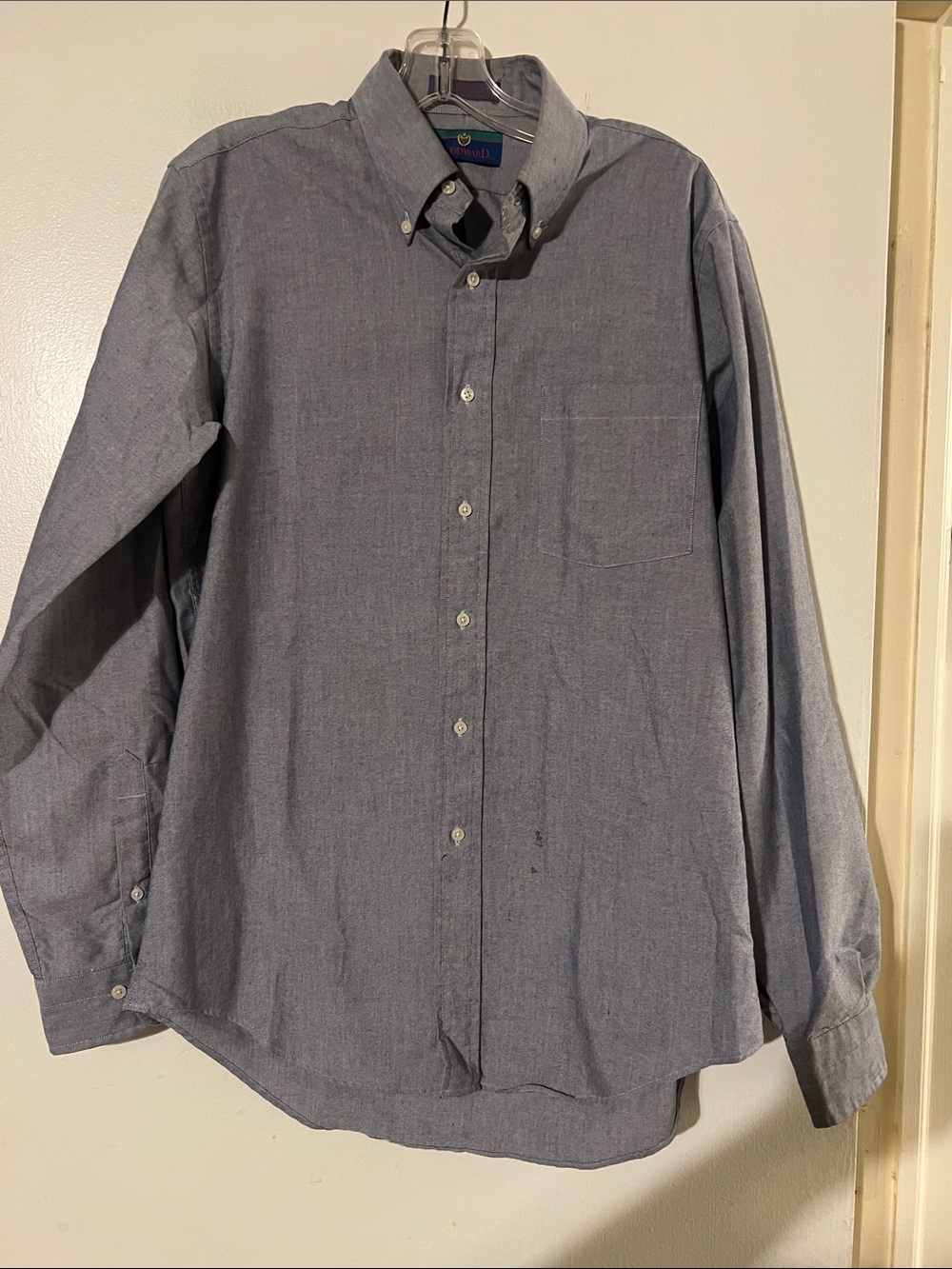 Woodward men’s button down collar shirt. 
Size 15 1/2 neck 36 sleeve